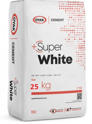 Цемент белый CEM I 52.5R (Adana) 25 кг