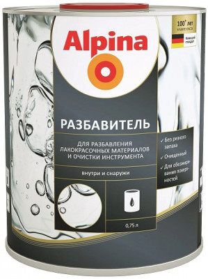 Разбавитель для лакокрасочных материалов Alpina, 0,75 л
