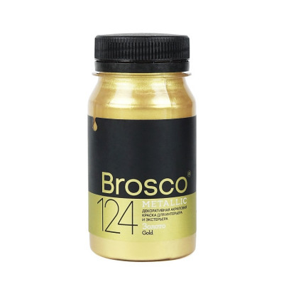 Золото "del Brosco Metallic" краска интерьерная акриловая, 100 мл